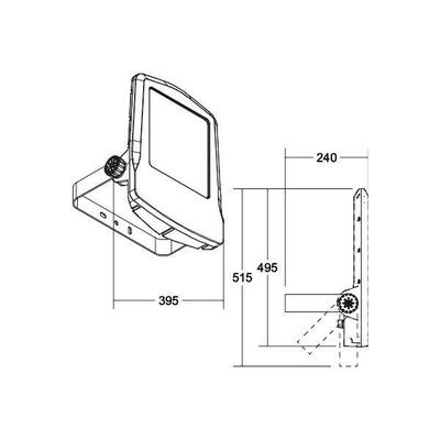 Brumberg Leuchten LED-Fluter 4000K, asym., titan 60806644