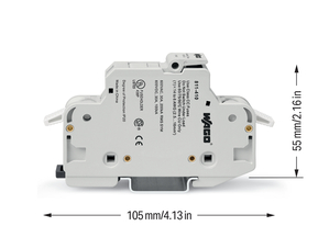 WAGO GmbH & Co. KG 2-Leiter-Sicherungshalter CC,1-polig,lichtgrau 811-410