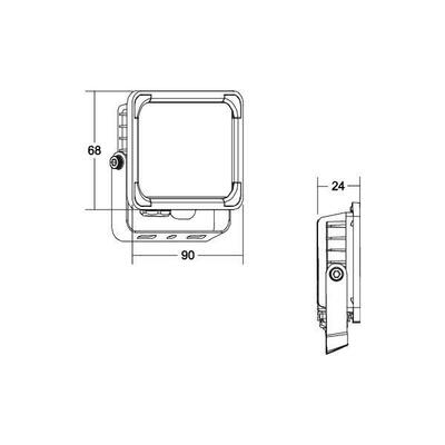 Brumberg Leuchten LED-Fluter 10W, 3000K, schwarz 60811183
