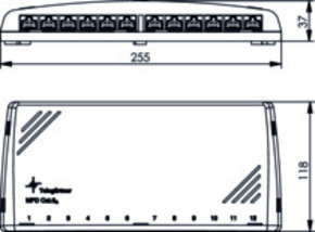 Telegärtner Mini-Verteiler Cat.6A MPD12-H ungeschirmt 100006999