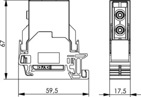 Telegärtner STX Tragschienen-Verbinder ST/SC-D AdapterSM/MM 100022794