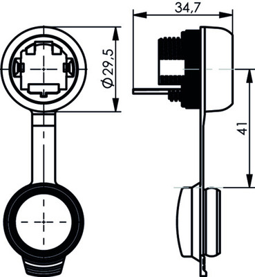 Telegärtner STX communicat. interface f.STX Flanscheinsat. 100022906