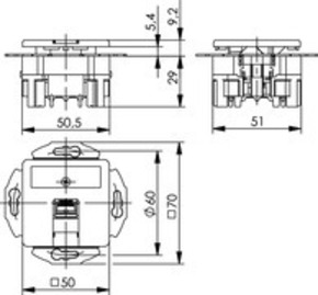Telegärtner Anschlussdose Cat.6A UMJ45 8 K UP/50pws 100022963