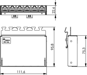 Telegärtner Mini-Verteiler Cat.6A TH35MPD6-HS K 100006992