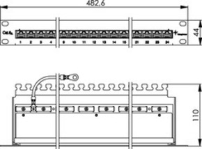 Telegärtner Patchpanel Cat.6A 100007017
