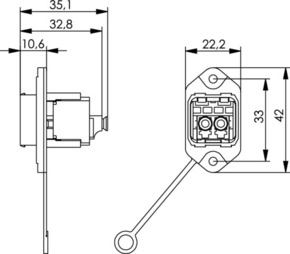 Telegärtner STX V14 Norm-Flanschset LC-D Kupplung SM M 100007581