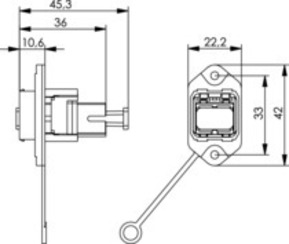 Telegärtner STX V14 Norm-Flanschset SC-RJ Kupplung MM M 100007627