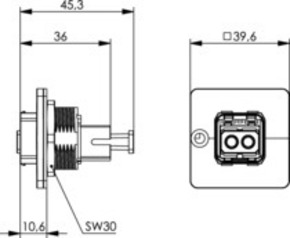 Telegärtner STXV14 RJ45 Zentr.-Flansch SC-RJ Kupplung MM M 100007629