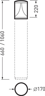 Trilux LED-Poller 730, DALI, anthr. 8841 AB2L/ #8114651