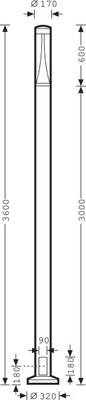Trilux LED-Lichtstele 730, anthrazit 8841LS-Ü360 #8113740