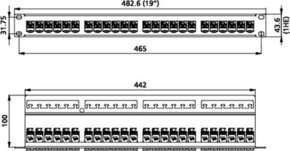 Metz Connect Patchfeld C6Amodul 24Port 1HE, 180 Edelstahl 130B11P1-E