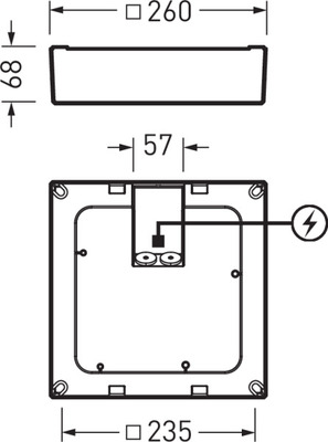 Trilux LED-Wandleuchte anthrazit Skeo Square #7867940