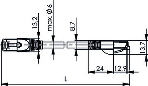 Telegärtner Patchkabel S/FTP 6A li 0,25m 100008035