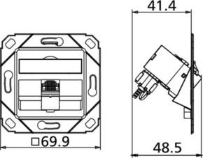 Metz Connect Anschlussdose C6Amodul Upk 1Port 270 Upk,rws TN C6Amod-1UPk-270rw