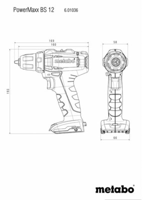 Metabowerke Akku-Bohrschrauber 2x Akku +Koffer PowerMaxx BS 12