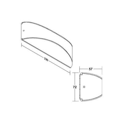 Brumberg Leuchten LED-Wandanbauleuchte 3000K, graphit 65061103