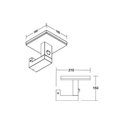 Brumberg Leuchten LED-Wandanbauleuchte 3000K, graphit 65081103