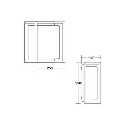 Brumberg Leuchten LED-Wandleuchte 3000K, graphit 65161103