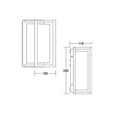 Brumberg Leuchten LED-Wandleuchte 3000K, graphit 65162103