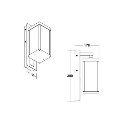 Brumberg Leuchten LED-Wandleuchte 3000K, graphit 65172103