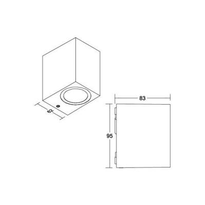 Brumberg Leuchten LED-Wandleuchte 3000K, graphit 65232103