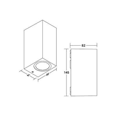 Brumberg Leuchten LED-Wandleuchte 3000K, graphit 65233103