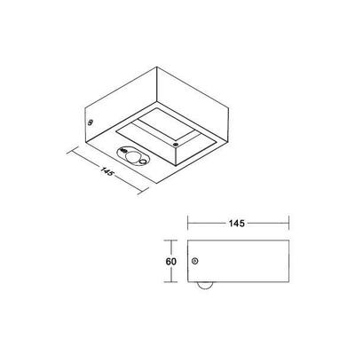 Brumberg Leuchten LED-Solarwandleuchte 3000K, graphit 65281103