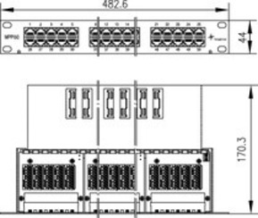 Telegärtner 19Z ISDN-Panel 1HE MPPI50-H, gr 100007039