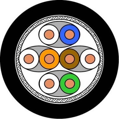 Draka Comteq (DNT) UC900 SS23 PE Kat.7 schwarz 4P S/FTP 60011276-PE-T500