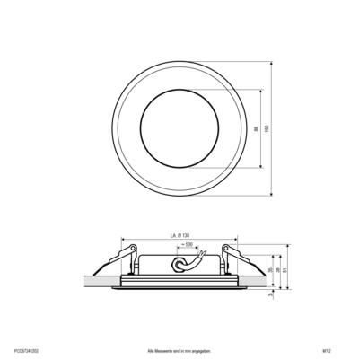 EVN Lichttechnik LED-Deckeneinbauleuchte IP67 PCD67241202