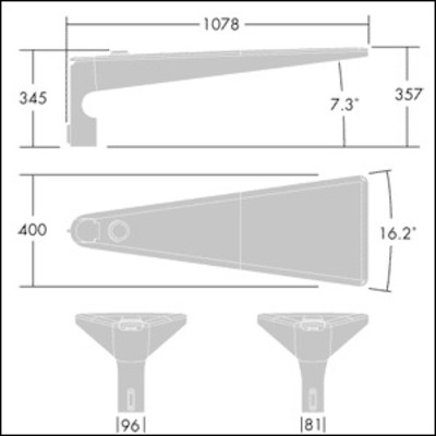 Thorn LED-Straßenleuchte 740, anthr. UA 84L50- #96671783