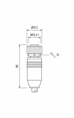 Murrelektronik Steckverbinder M12St.ger.auf M12Bu. 7000-40481-2400200