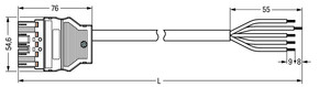WAGO GmbH & Co. KG konfekt. Anschlussleitung Dca,dunkelgrau 771-9385/227-903