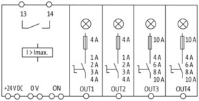 Murrelektronik Lastkreisüberwachung I:24DC O:24V/1-2-3-4 9000-41034-0101000