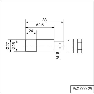Werma Adapter für Einlochmontage 96000025