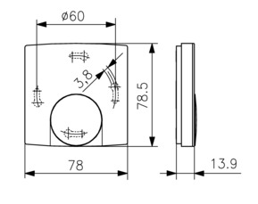 Alre-it Funk-Temperaturfühler Sollwertsteller, Eco FTRFB-280.120