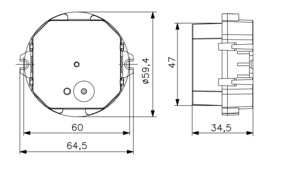 Alre-it Funk-Temperaturregler UP Dose,1-Kanal,Heizen HTFRU-110.124