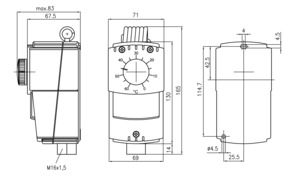 Alre-it Industrieraumthermostat 1stufig,0-60Gr,innen JET-120RF