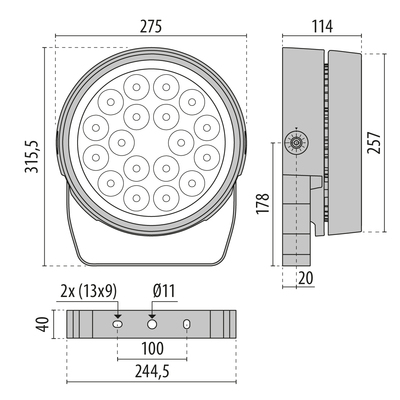 Performance in Light LED-Scheinwerfer 2700K, DALI 3107384