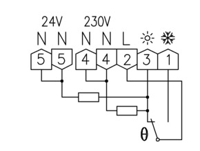 Alre-it Raumtemperaturregler AP 5-30Gr,Umschalter RTBSB-001.110