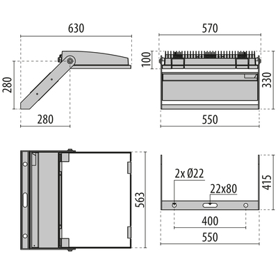 Performance in Light LED-Scheinwerfer 5000K, 1-10V dimm. 3117453