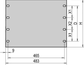 Schroff 19" Blindplatte 40304074