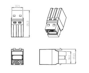 EFB-Elektronik USB2.0 Adapter weiss Bu SerieA/Bu SerieA EB498