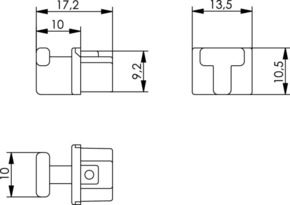 Telegärtner Staubschutzkappe f.RJ45, rt RAL3020 100021269