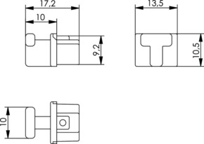 Telegärtner Staubschutzkappe f.RJ45, rt RAL3020 100021269