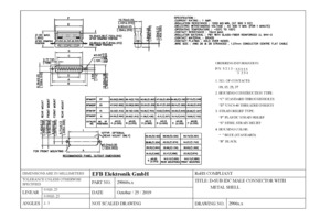 EFB-Elektronik D-Sub Stecker Schneid-Kle. EDSF 09 LPIII/Z 29060.1