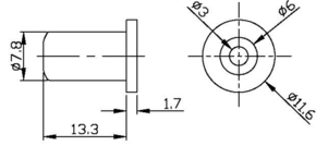 EFB-Elektronik Knickschutztülle ETUE 2 bis 6mm schwarz klein 29509.1