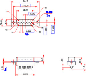 EFB-Elektronik D-Sub Lötstecker E-HDS 26 LL/Z 34509.1