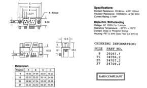 EFB-Elektronik D-Sub Buchse EDF 15 A-KG-T2 7,2mm 34710.2
