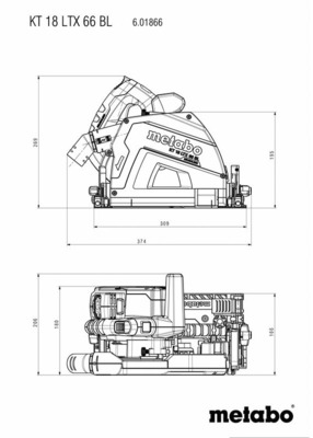 Metabowerke Akku-Tauchsäge KT18LTX66BL 601866810